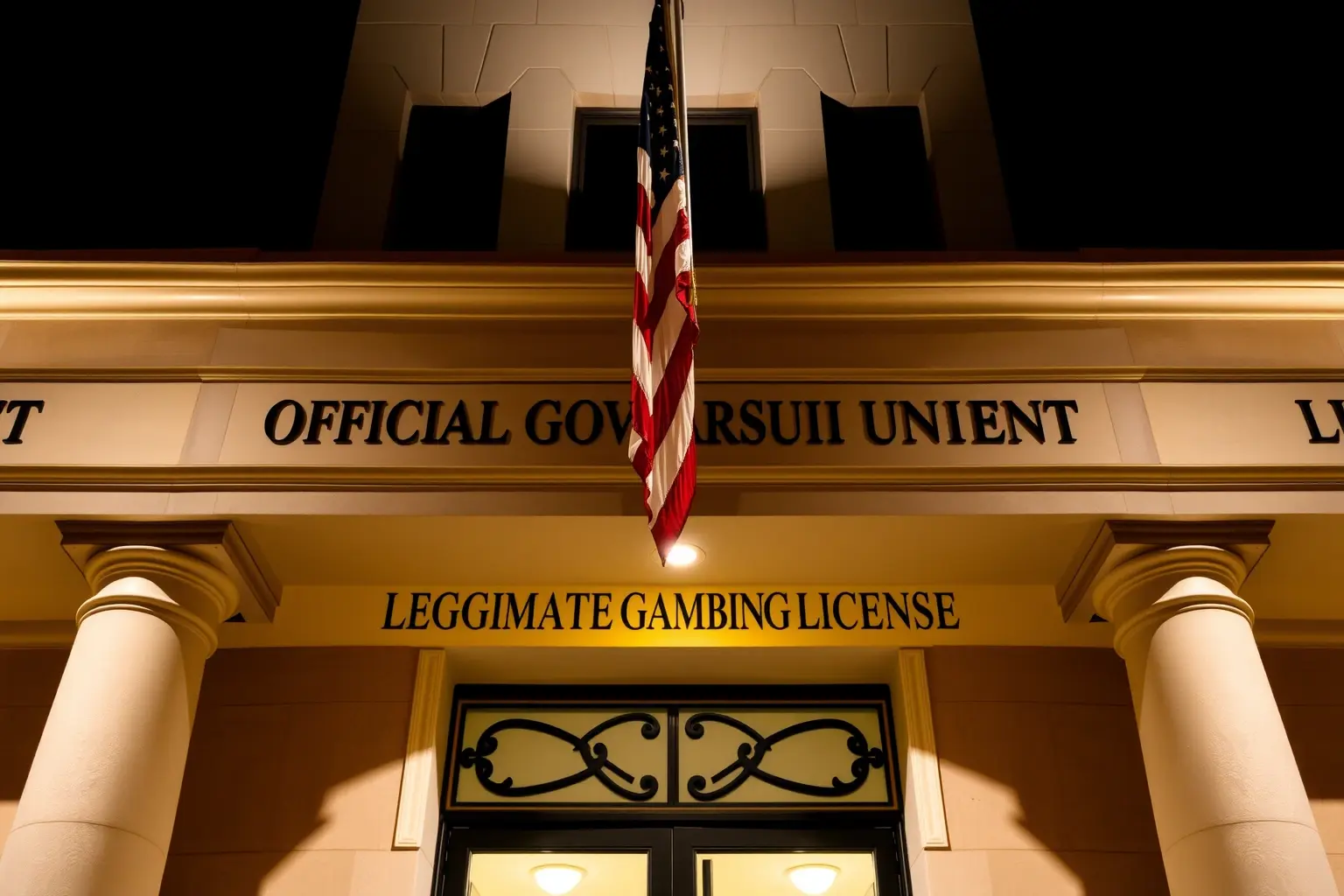 Professional business consultant with gambling license documentation